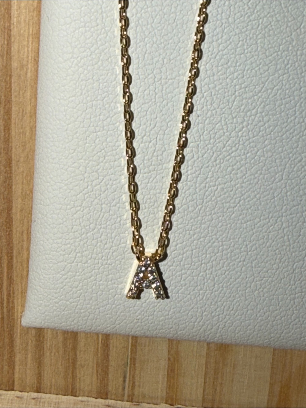 Gold Initial 'A' Pendant Necklace